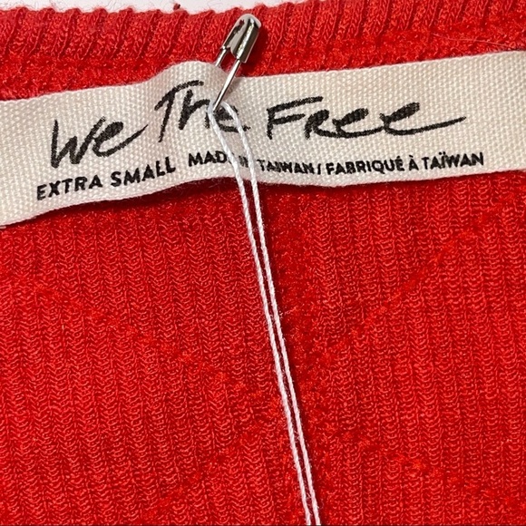Free People Gia Vest Red OB1503177 Sz XS - Picture 14 of 16